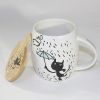 SYNC - [Kitty Rain] Coffee Mug / Wood Lid (4.2 inch height)