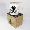 SYNC - [Kitty Bike] Coffee Mug / Wood Lid (4.2 inch height)