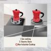 Stovetop Espresso Maker 3 Cup Moka Pot,Italian Cuban Greca Coffee Maker,Aluminum Durable and Easy to Use & Clean