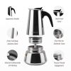 Stovetop Espresso Maker stainless steel 6 Cup Espresso Moka Pot for Full Flavored Espresso Percolator Italian Coffee Maker Stainless Steel Espresso Ma
