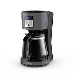 Home And Commercial 12-Cup Programmable Coffee Maker (Color: Black, Main Material: Plastic)