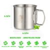 NICELOCK Folding Handle Outdoor Camping Cup Portable Stainless Steel Mountaineering Cup Reusable Durable Hiking Mugs Share set of 2