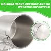 NICELOCK Folding Handle Outdoor Camping Cup Portable Stainless Steel Mountaineering Cup Reusable Durable Hiking Mugs Share set of 2